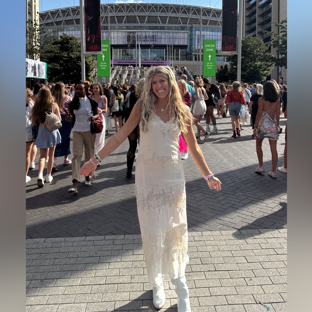 Zara Sheer Sequin Lace Dress